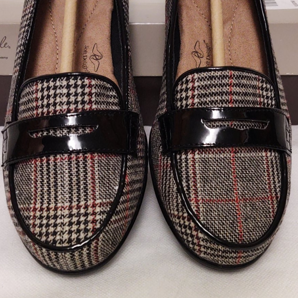 ♦️8M♦️ |Women DALY Black Plaid Fabric | Soft Style - Picture 3 of 9